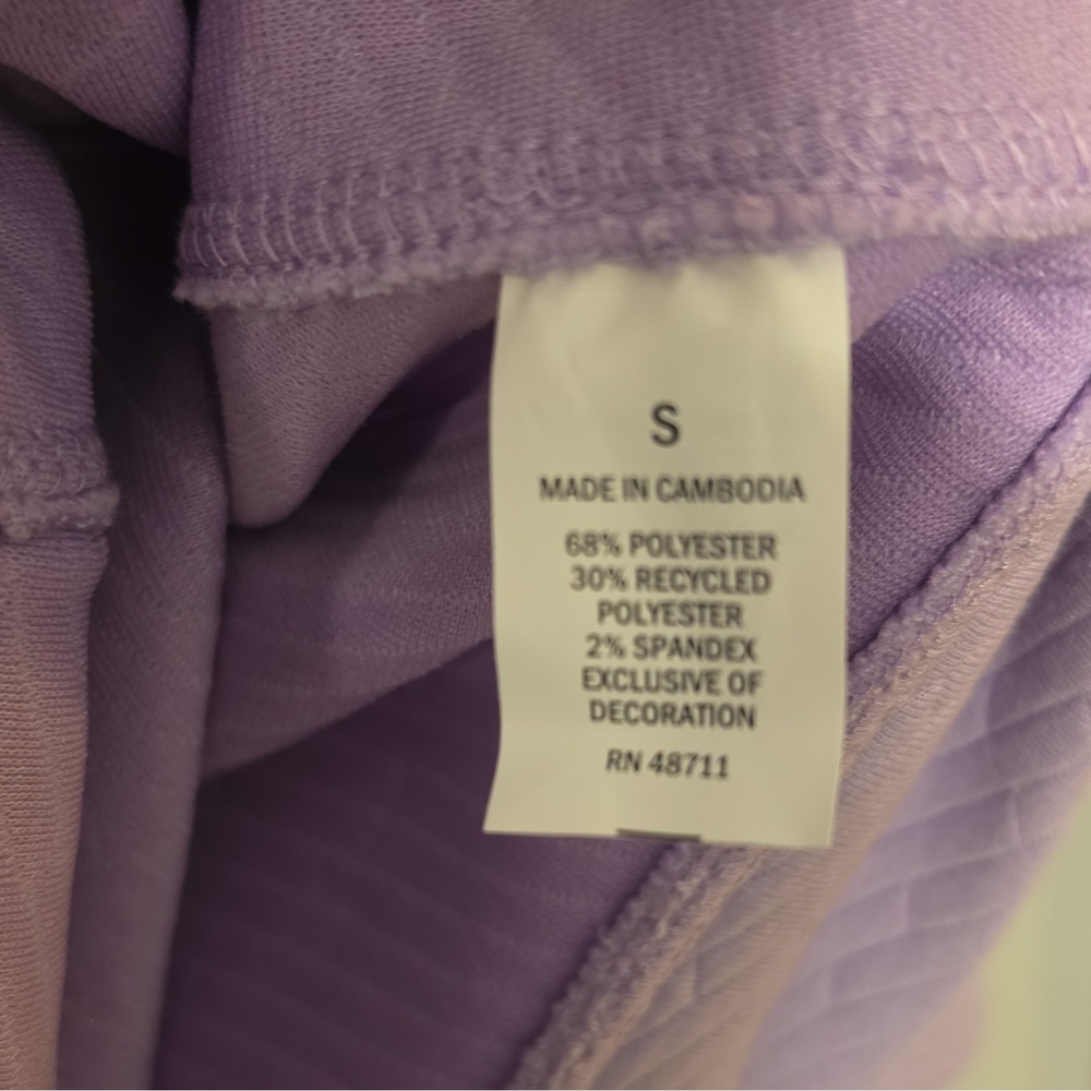Vively Women's Purple Pullover Hoodie Drawstring Pockets Raglan Sleeve S #123 - Picture 7 of 10